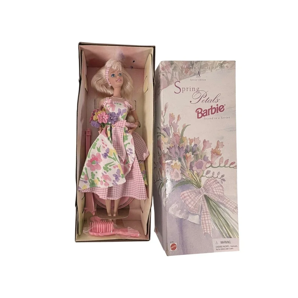 Mattel Spring Petals Barbie Kids 11.5in Pink Excellent 1996 Avon Special Edition